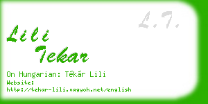 lili tekar business card